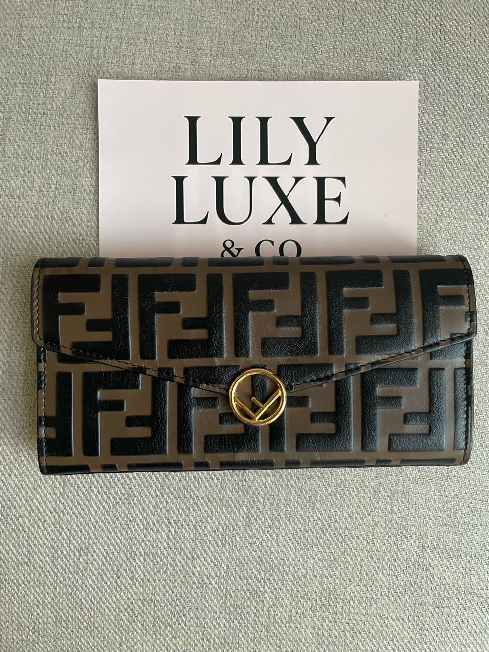 Fendi Zucca Embossed Continental Wallet